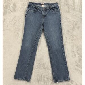 NRJ Jeans Womens 10A W30 L30 Regular Straight Stretch Western Studded Blue